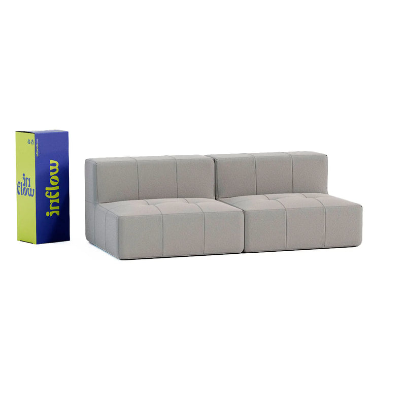 Sofá Modular Boucle Cinza - 2 Lugares